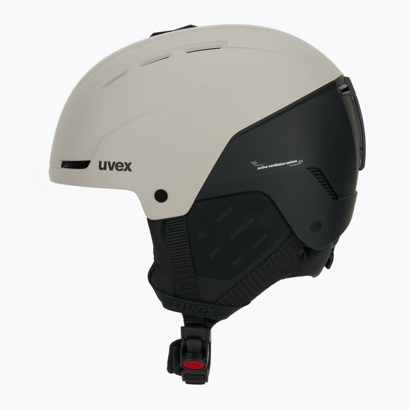Casco da sci UVEX Stance warm grey/black matt 3