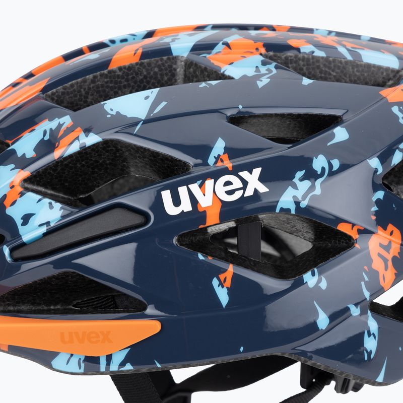 Casco da bici per bambini UVEX Air Wing 2 papaya/bubble blue 7
