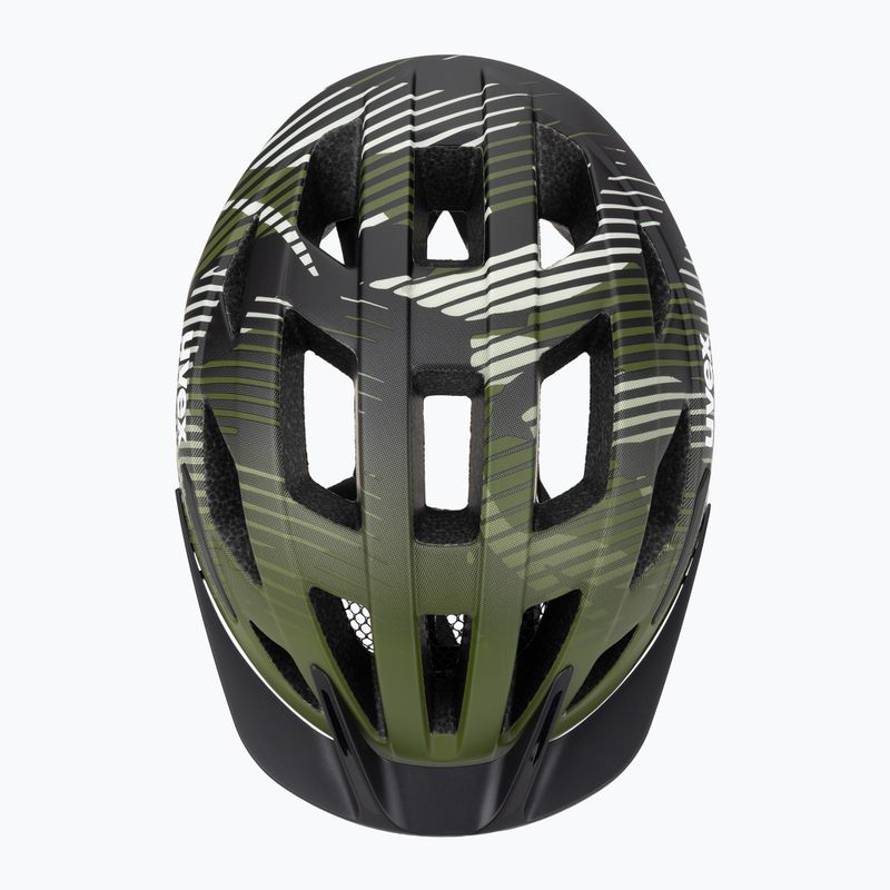 Casco da bici per bambini UVEX Air Wing 2 CC dark olive/black matt 6