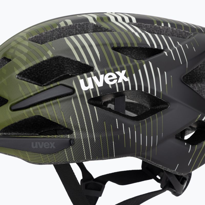 Casco da bici per bambini UVEX Air Wing 2 CC dark olive/black matt 7
