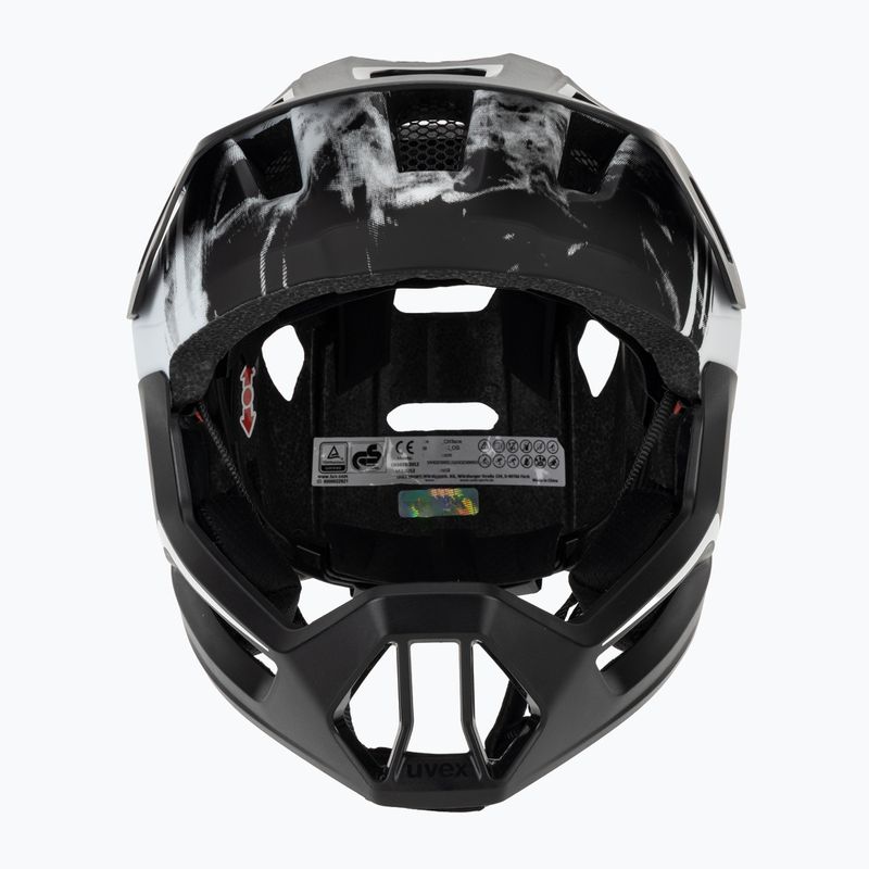 Casco da bici per bambini UVEX React Fullface Jr black/white matt 2
