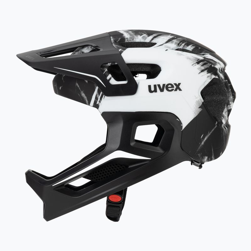 Casco da bici per bambini UVEX React Fullface Jr black/white matt 3