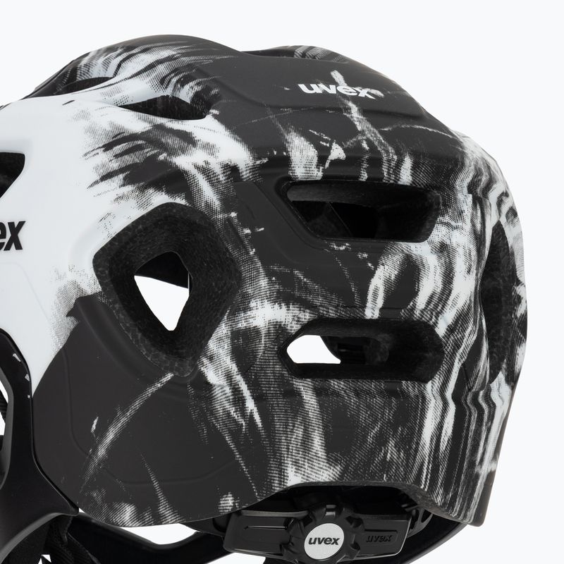 Casco da bici per bambini UVEX React Fullface Jr black/white matt 8