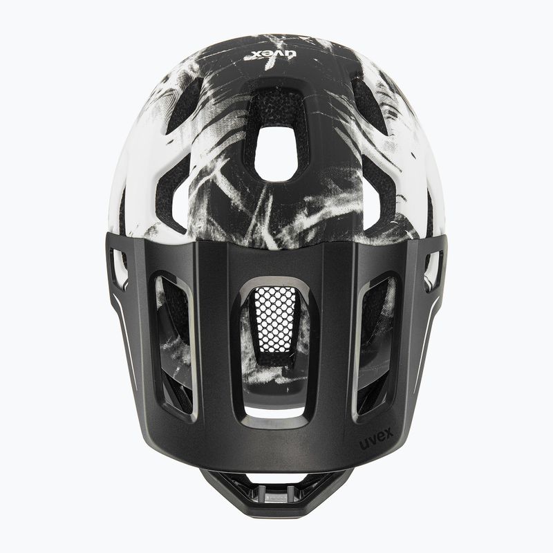 Casco da bici per bambini UVEX React Fullface Jr black/white matt 5