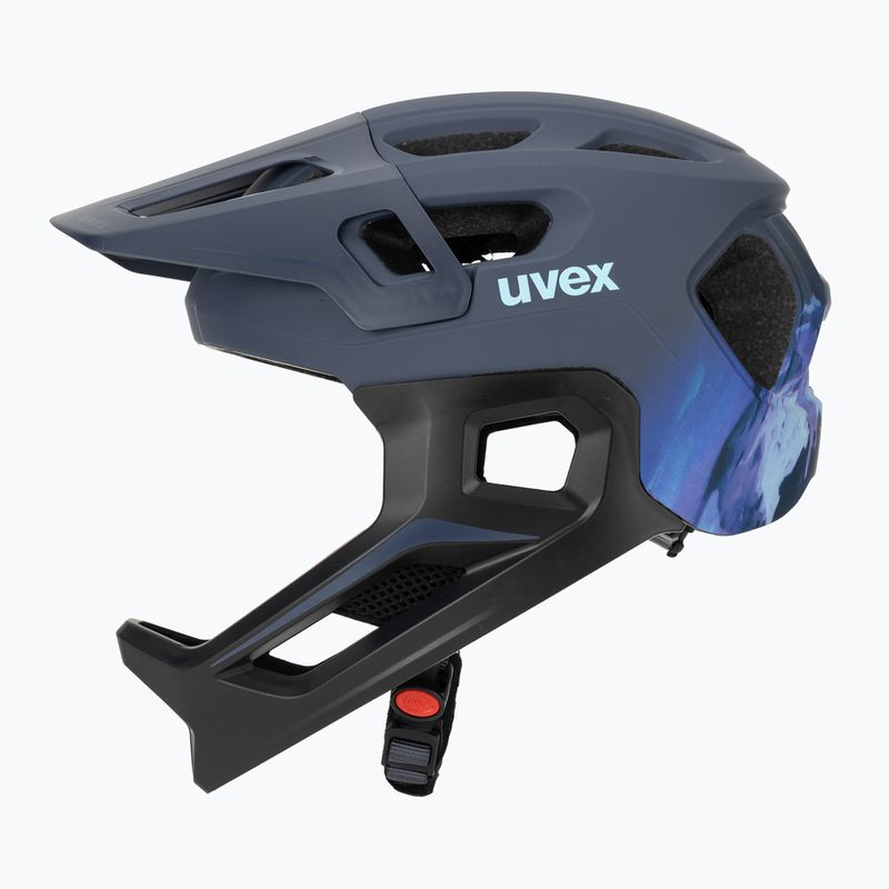 Casco da bici per bambini UVEX React Fullface Jr dusk blue matt 3