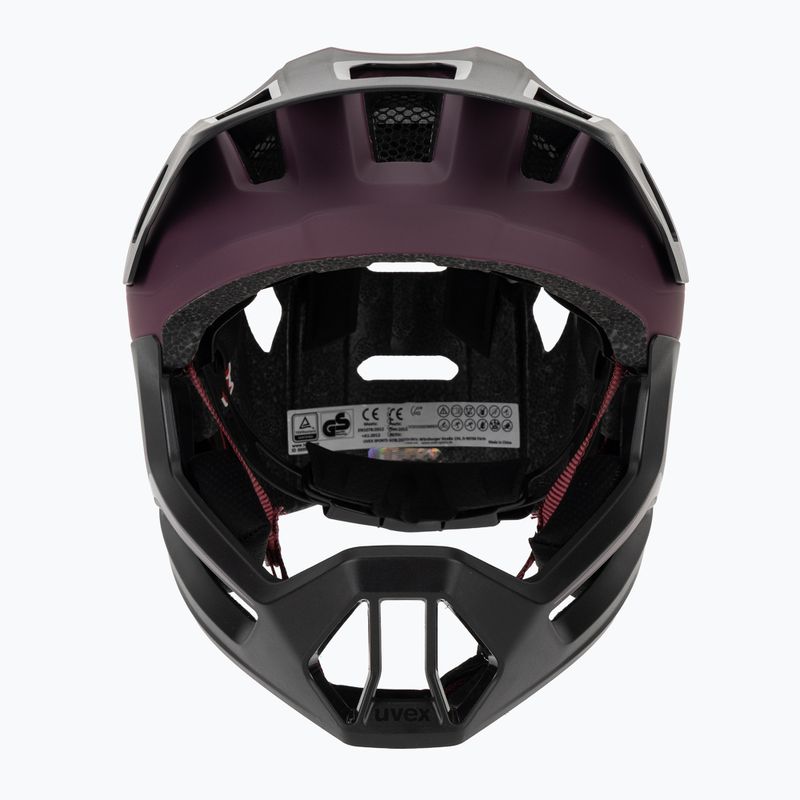 Casco da bici per bambini UVEX React Fullface Jr cranberry matt 2