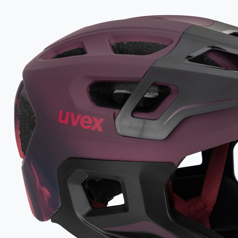 Casco da bici per bambini UVEX React Fullface Jr cranberry matt 7