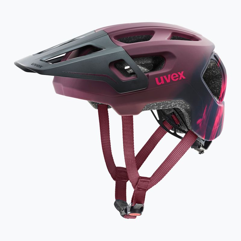 Casco da bici per bambini UVEX React Fullface Jr cranberry matt 2