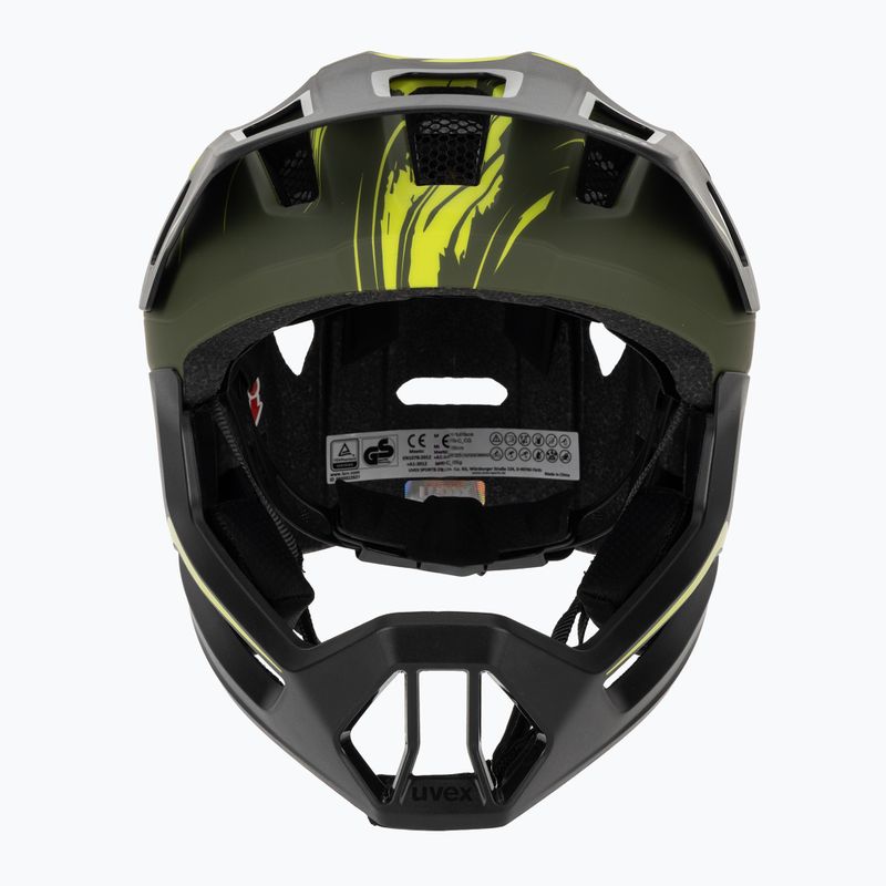 Casco da bici per bambini UVEX React Fullface Jr dark olive matt 2