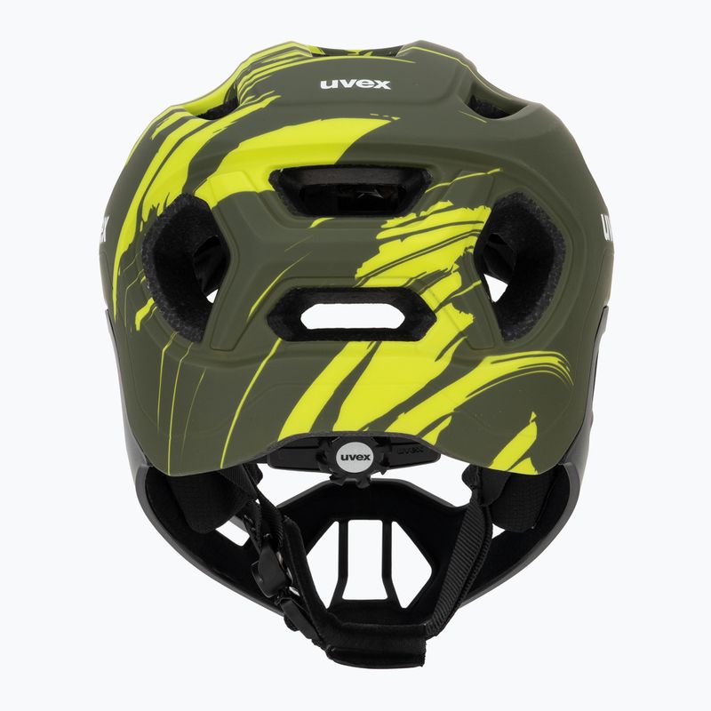 Casco da bici per bambini UVEX React Fullface Jr dark olive matt 4