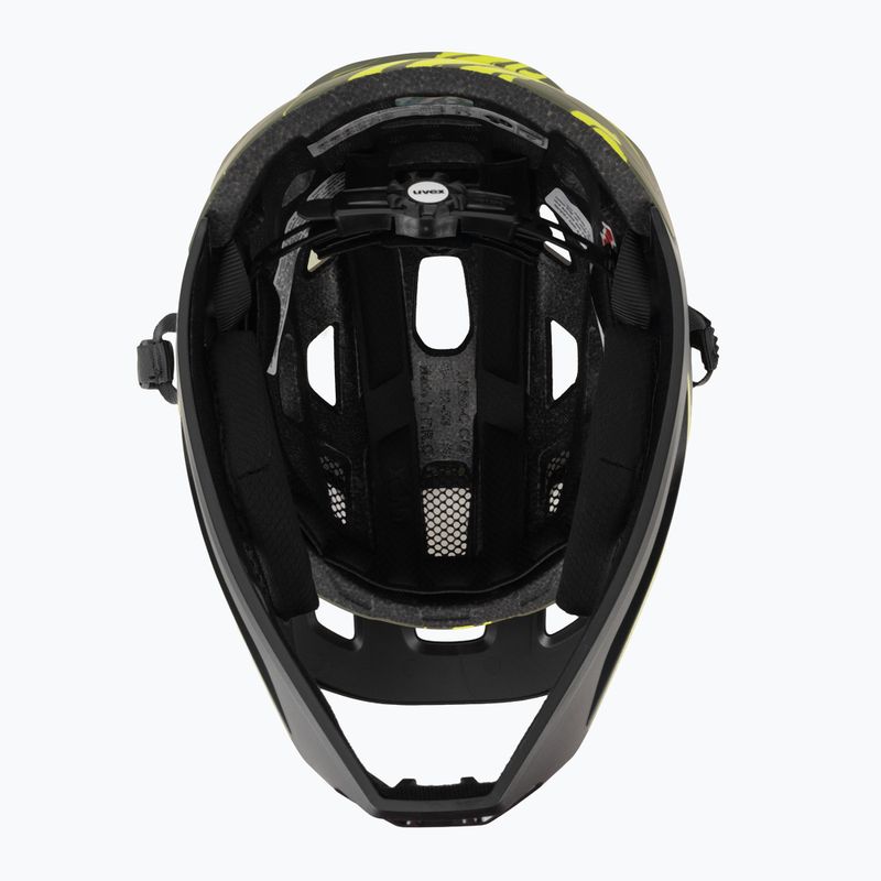 Casco da bici per bambini UVEX React Fullface Jr dark olive matt 5
