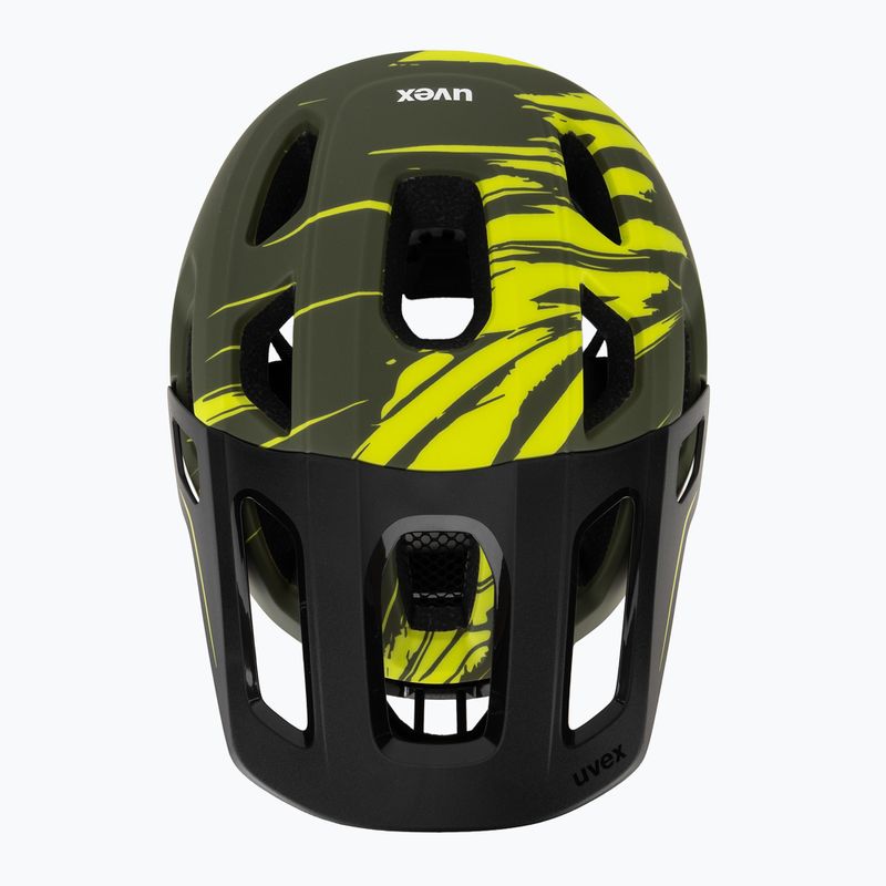 Casco da bici per bambini UVEX React Fullface Jr dark olive matt 6