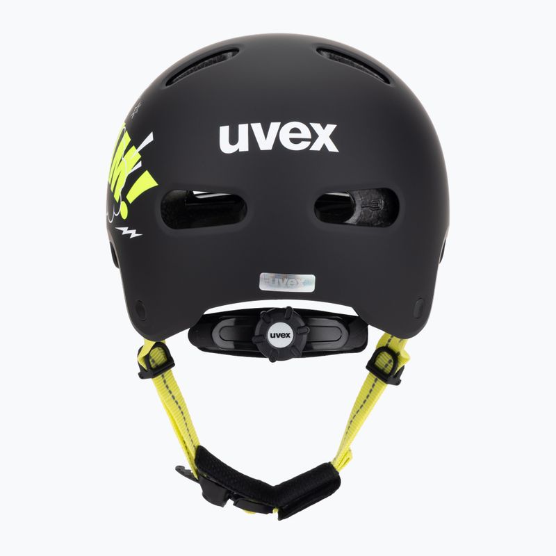 Casco per bambini UVEX Kid 4 Style bam black/lime matt 4