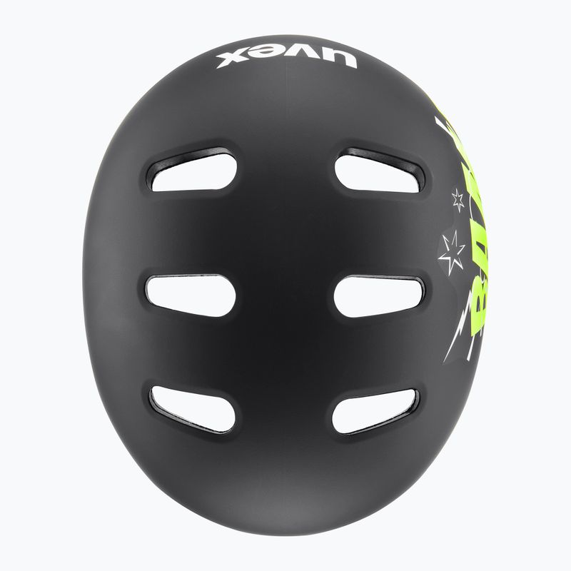 Casco per bambini UVEX Kid 4 Style bam black/lime matt 4
