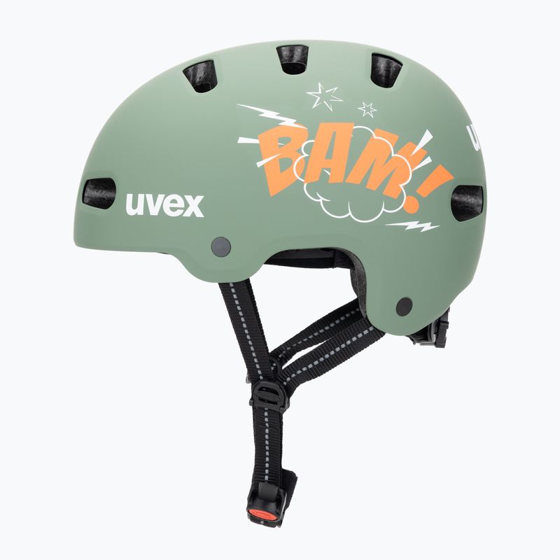 Casco per bambini UVEX Kid 4 Style bam moss green/papaya matt 3