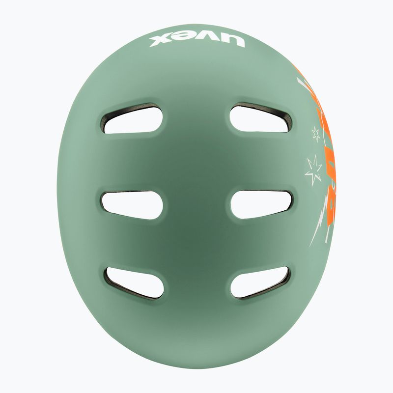 Casco per bambini UVEX Kid 4 Style bam moss green/papaya matt 4