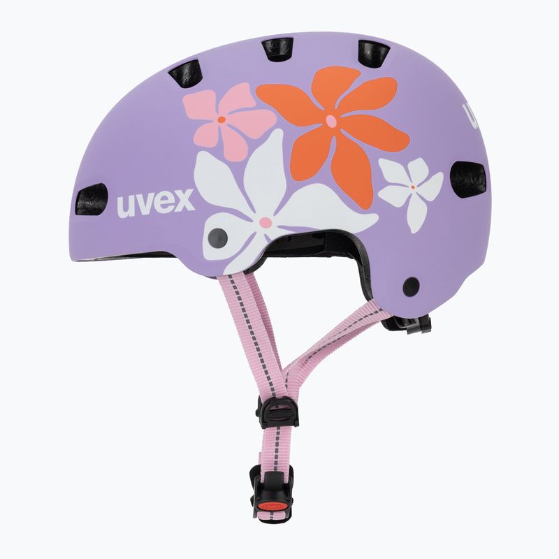 Casco per bambini UVEX Kid 4 Style flower lilac matte 3