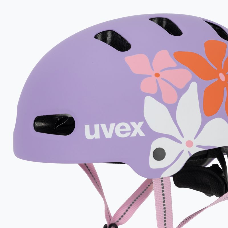 Casco per bambini UVEX Kid 4 Style flower lilac matte 7