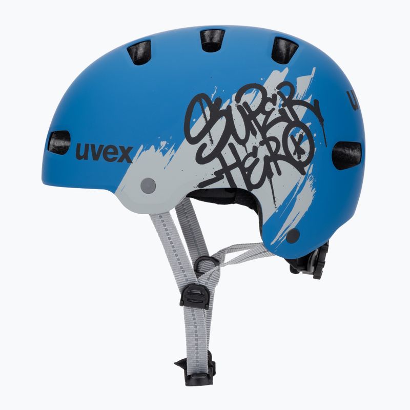Casco per bambini UVEX Kid 4 Style super hero blue matt 3