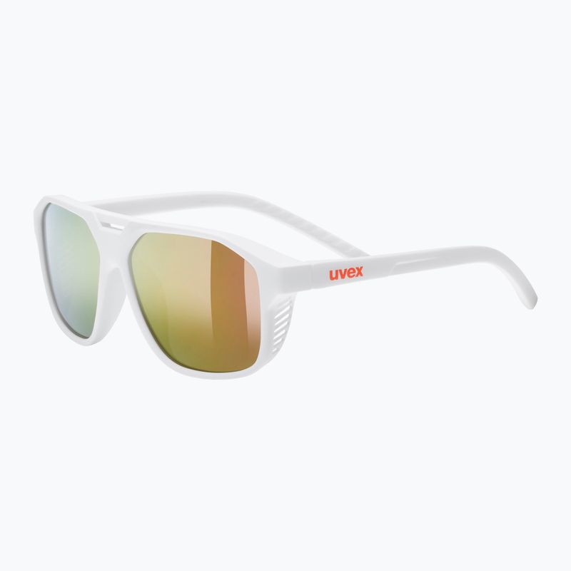 Occhiali da sole per bambini UVEX Cosmic Jr white matt/mirror red