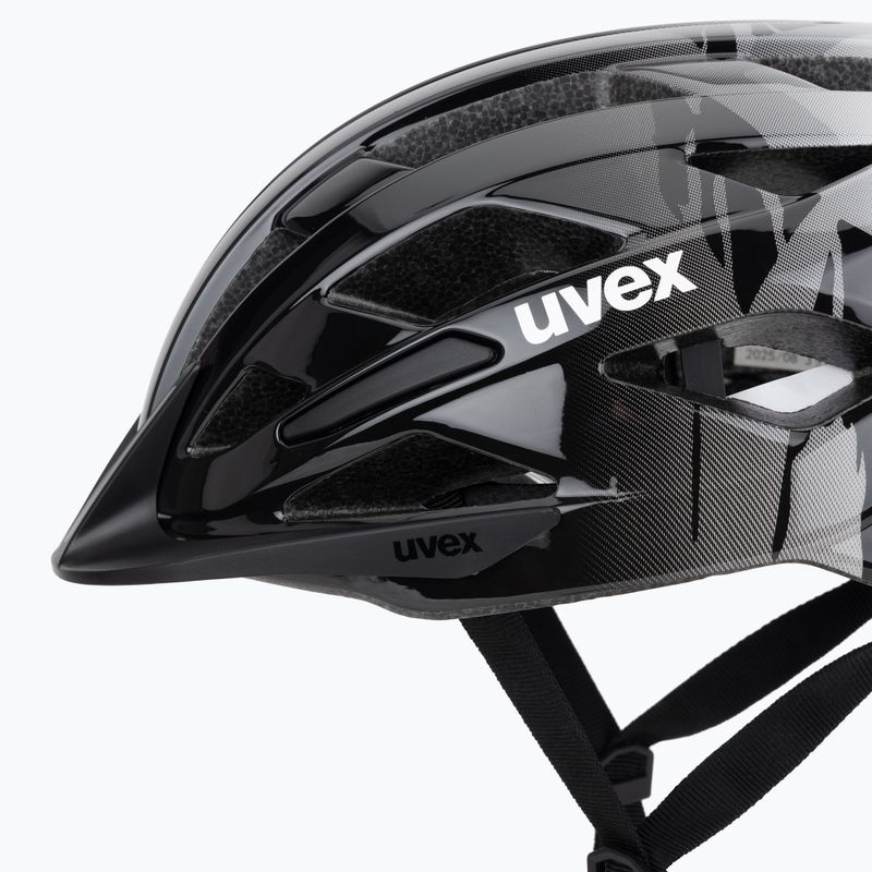 Casco da bici per bambini UVEX Air Wing 2 warm grey/black 7
