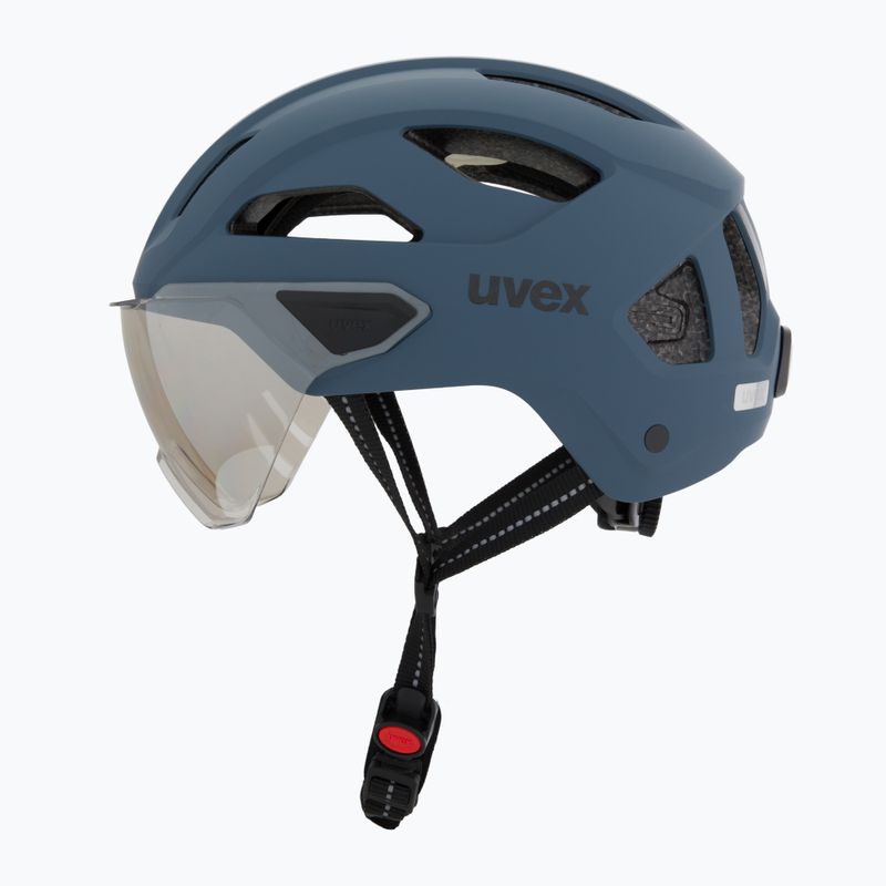Casco da ciclismo UVEX Stride Visor stone blue matt/lite mirror silver 3