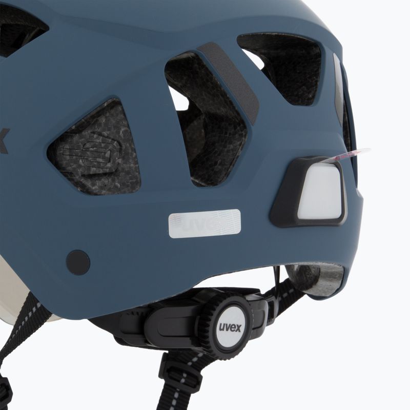 Casco da ciclismo UVEX Stride Visor stone blue matt/lite mirror silver 7