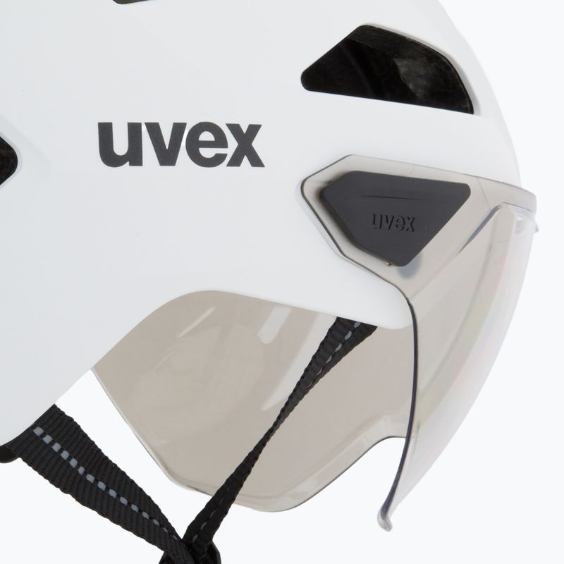 Casco da ciclismo UVEX Stride Visor white matt/lite mirror silver 8