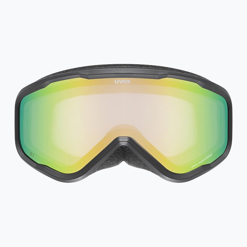 Maschera da sci per bambini UVEX Speedy Nova FM S2 black matt/mirror green 2