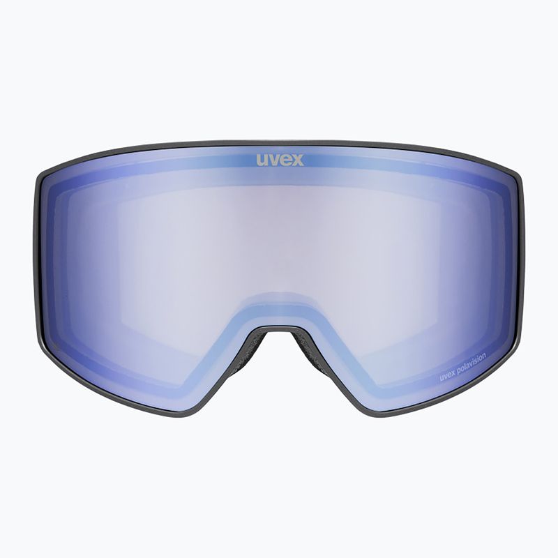 Maschera da sci UVEX Scenic P S0-S4 black matt/mirror blue/pola 2