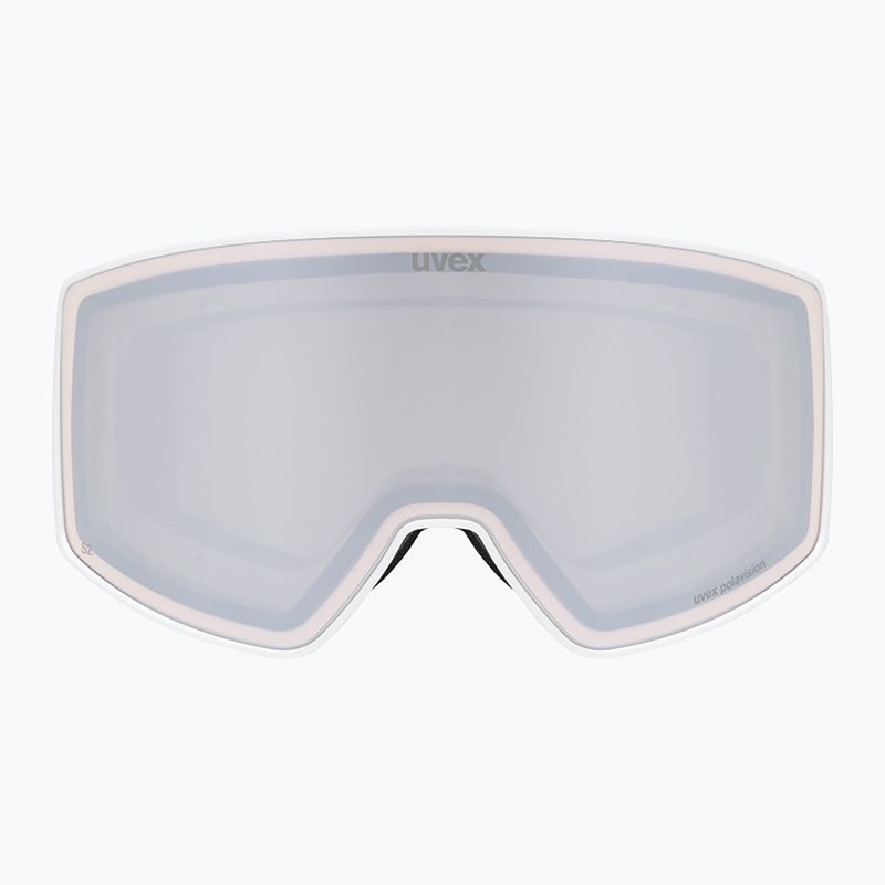Maschera da sci UVEX Scenic P S0-S4 white matt/mirror silver/pola 2