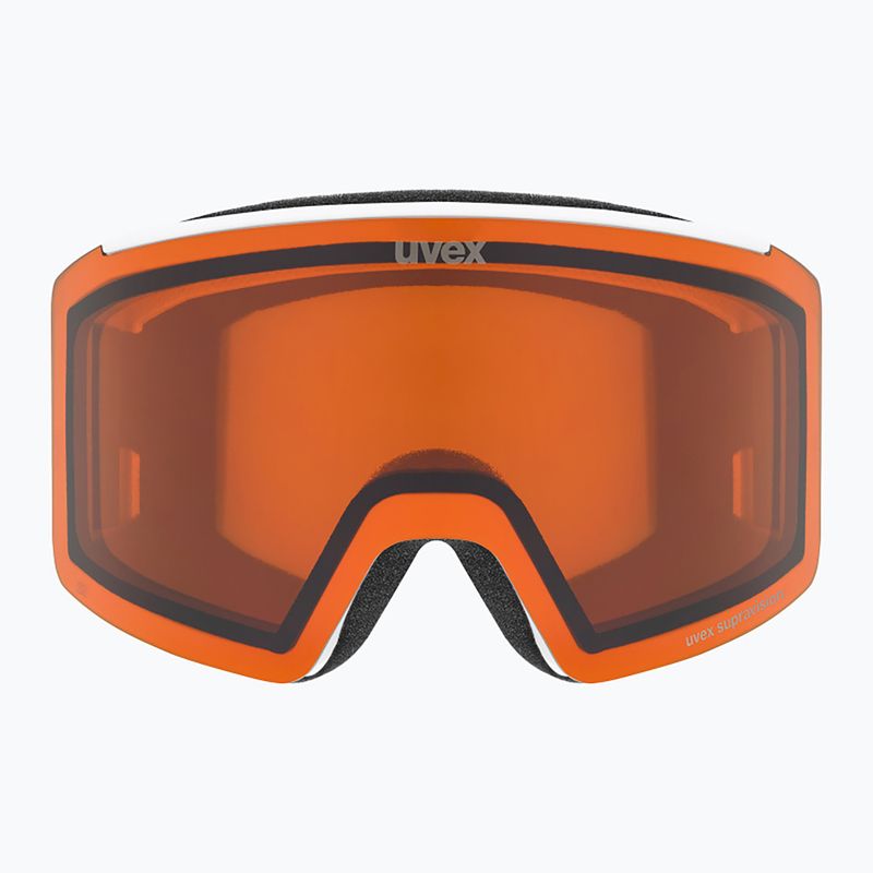 Maschera da sci UVEX Ignite LG S2 white matt/orange 2