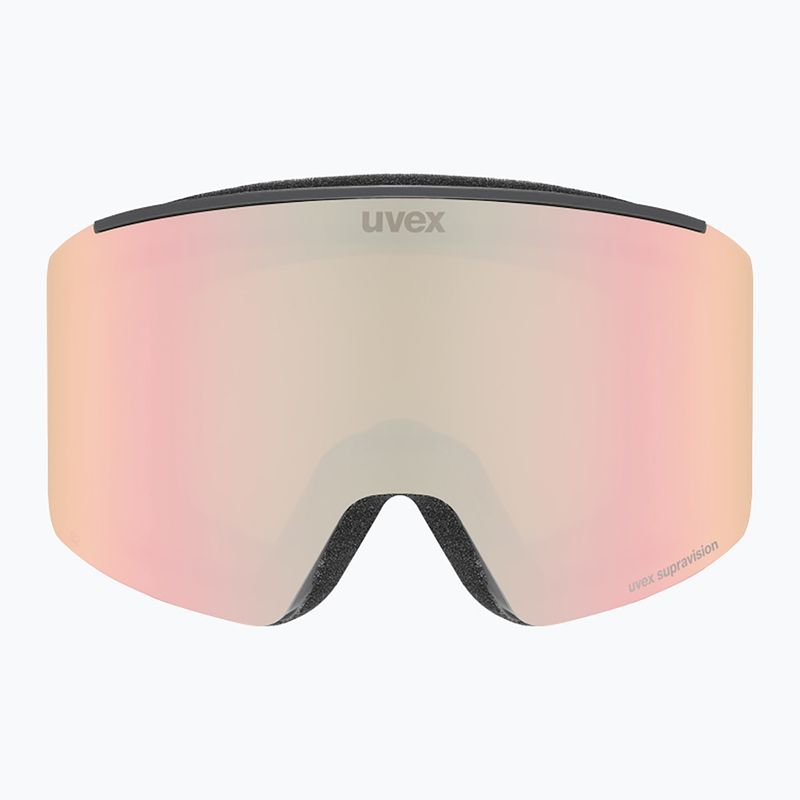 Maschera da sci UVEX Ignite FM S3 black matt/mirror rose 2