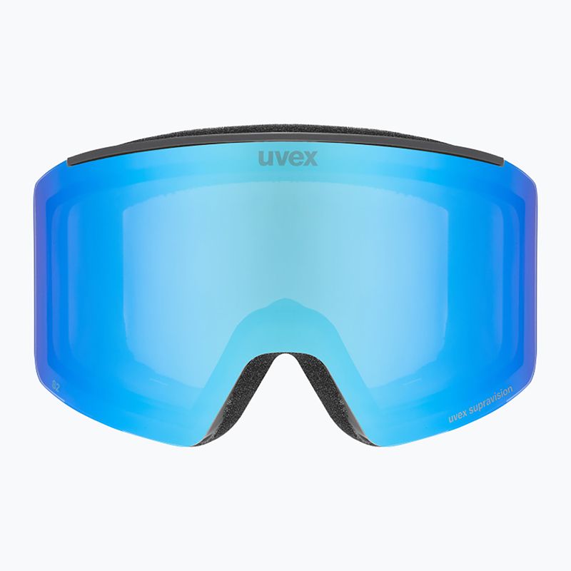 Maschera da sci UVEX Ignite FM S3 black matt/mirror blue 2