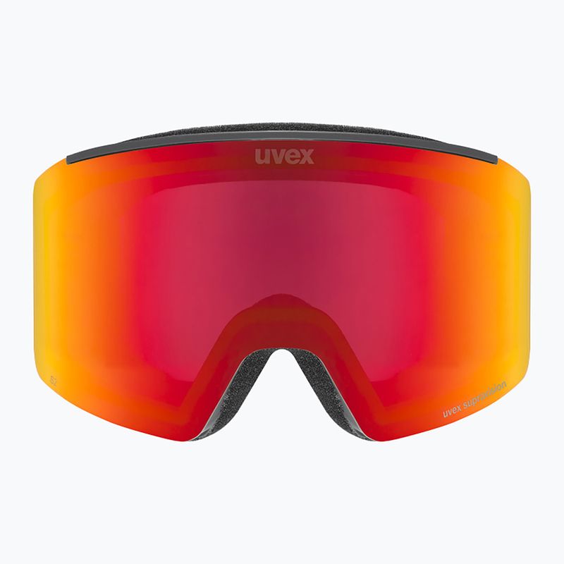 Maschera da sci UVEX Ignite FM S3 black matt/mirror red 2