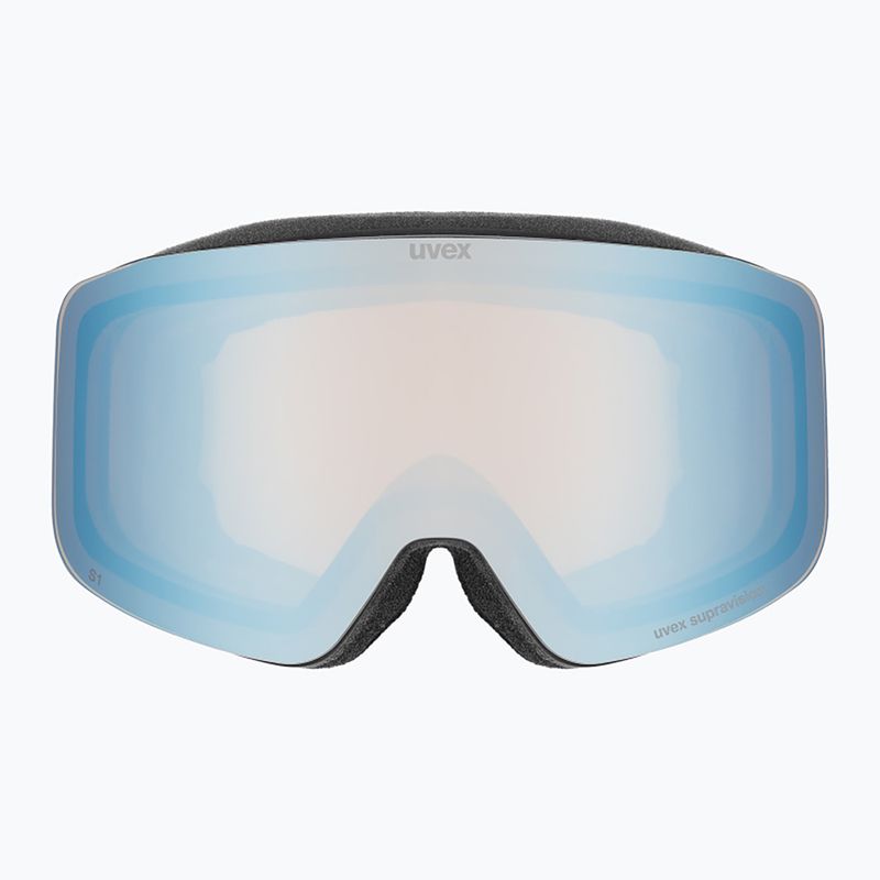 Maschera da sci per bambini UVEX Pwdr FM Jr S2 black matt/mirror sapphire 2