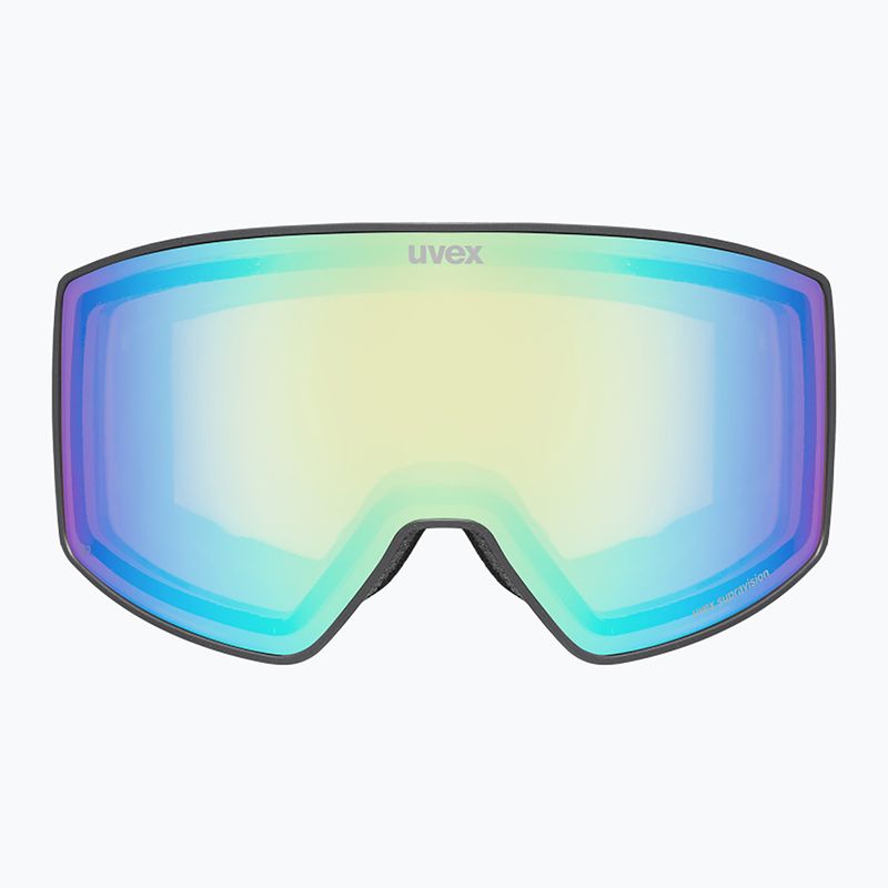 Maschera da sci UVEX Scenic FM S2 black matt/mirror green 2