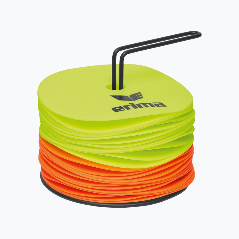 ERIMA Marker Disc Segnacampo 24 pezzi giallo fluo/arancio