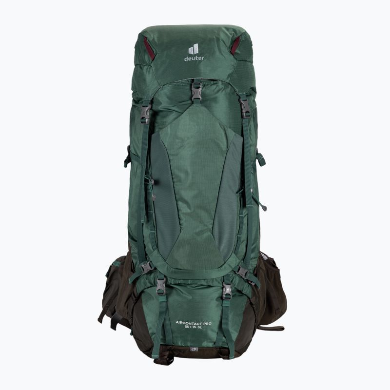 Zaino da trekking da donna deuter Aircontact PRO 55 + 15 l SL verde mare/caffè