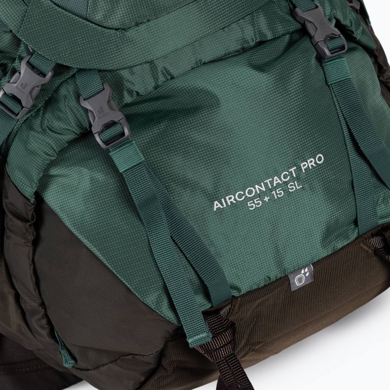 Zaino da trekking da donna deuter Aircontact PRO 55 + 15 l SL verde mare/caffè 6