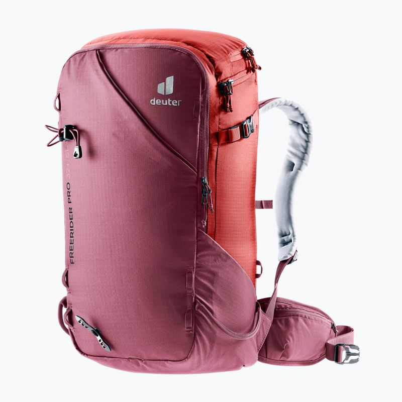 Zaino Deuter Freerider Pro 32+ l SL da donna marone/cremisi