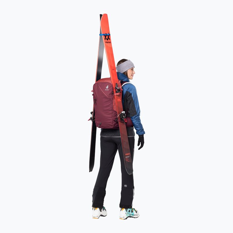 Zaino Deuter Freerider Pro 32+ l SL da donna marone/cremisi 11