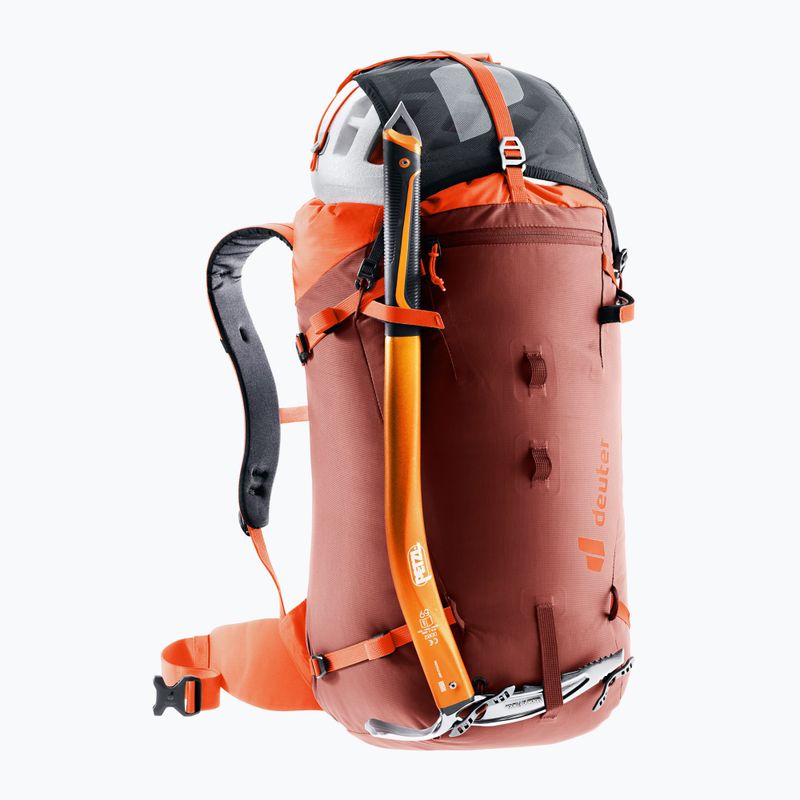 Zaino da arrampicata deuter Guide 30 l sequoia/papaya 4