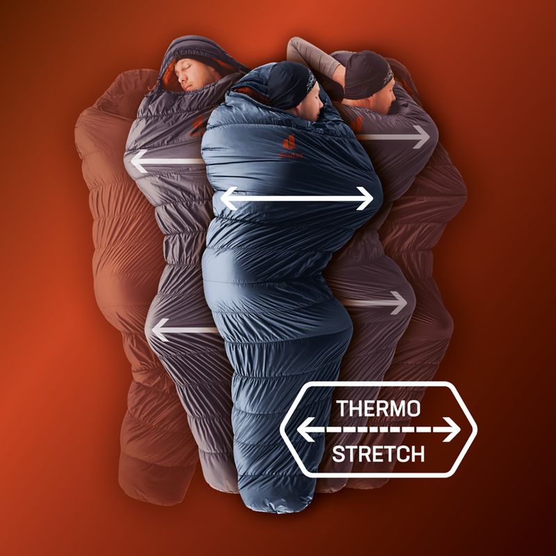 Sacco a pelo Deuter Exosphere -11° mandorla/paprika 9