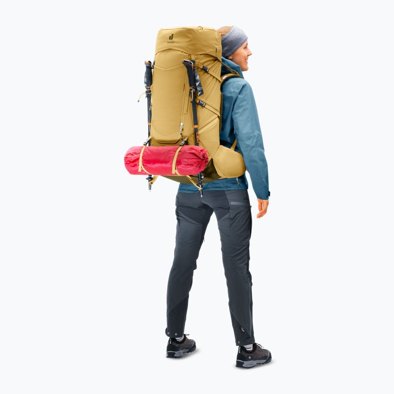Zaino da trekking da donna deuter Aircontact Core 55 + 10 l SL savanna/nori 13