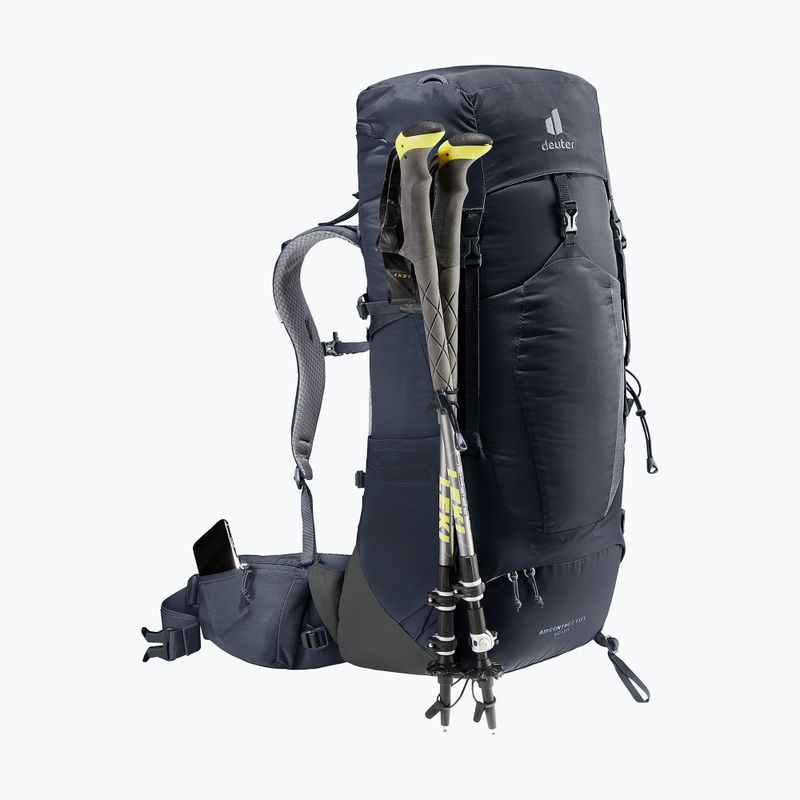 Zaino da trekking deuter Aircontact Lite 40 + 10 l black/graphite 7
