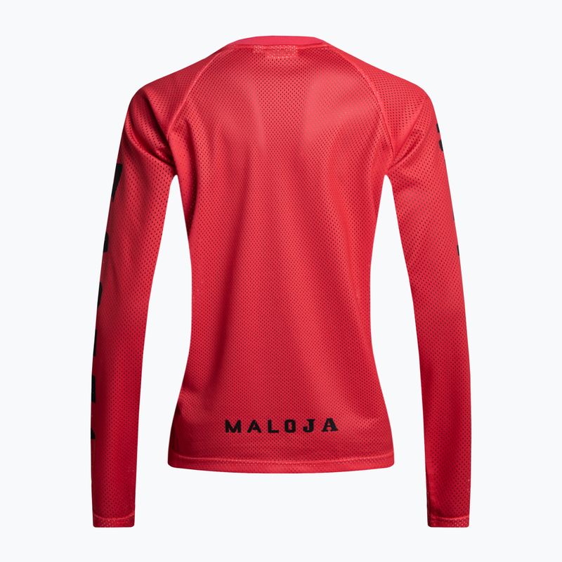 Maglia ciclismo donna manica lunga Maloja DiamondM lampone 2