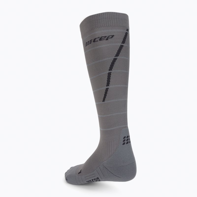 CEP Calze da corsa a compressione da uomo grigio riflettente WP502Z 2