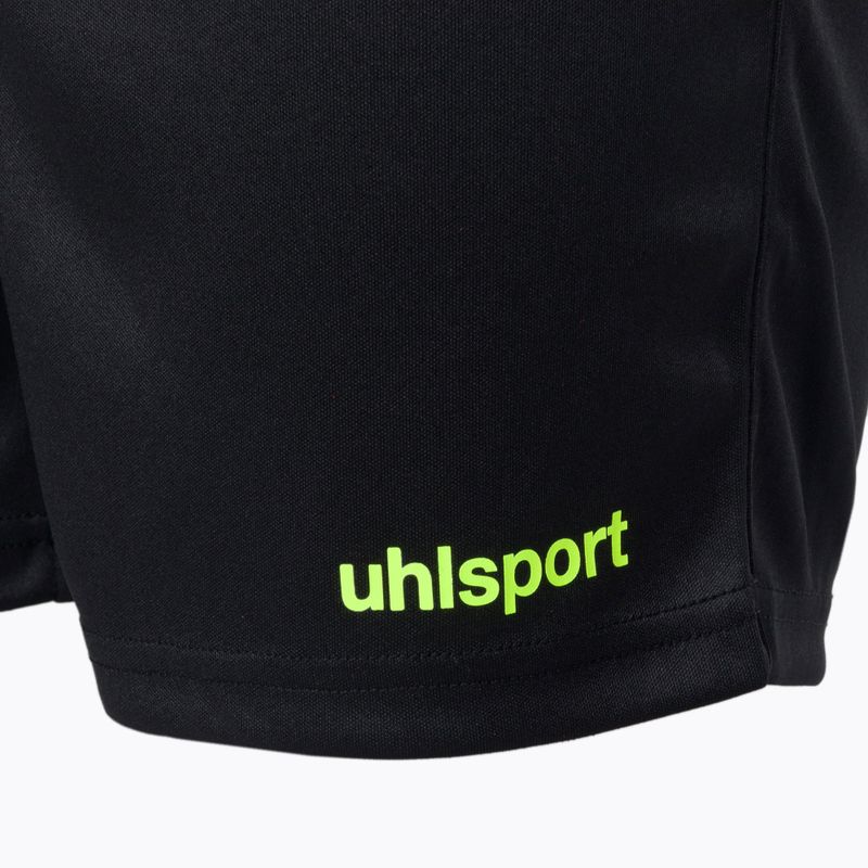 Pantaloncini da calcio per bambini uhlsport Center Basic nero/giallo neon 3