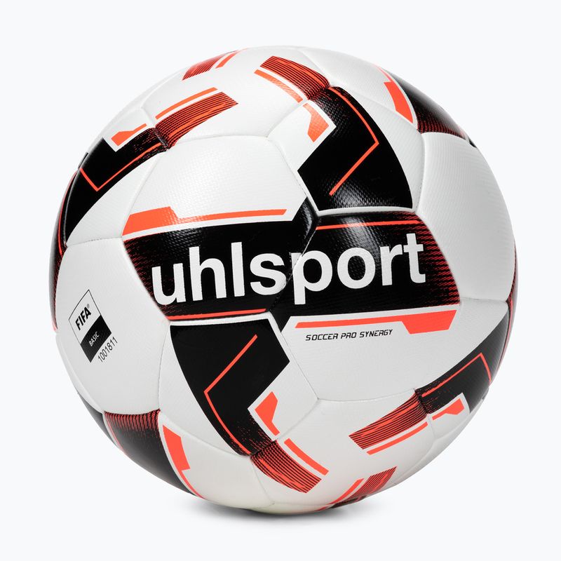 Uhlsport calcio Pro Synergy calcio bianco / nero / rosso neon dimensioni 4